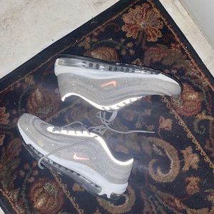 Sparkly glitter silver gray Nike air Max